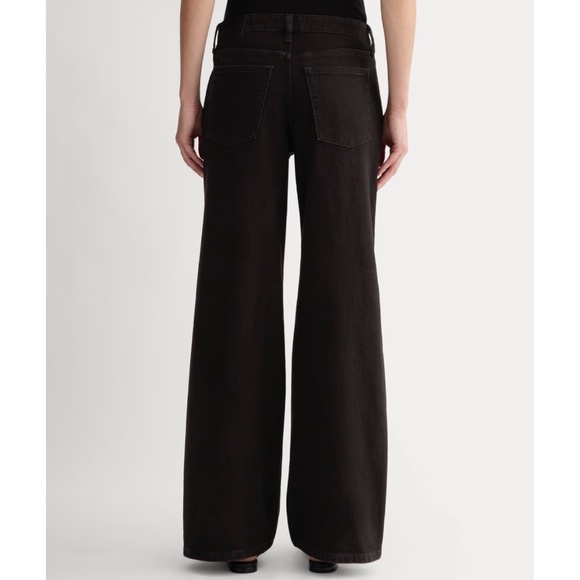 Everlane Black Wide Leg Mid Way Jeans Size 27 Regular - Picture 3 of 15